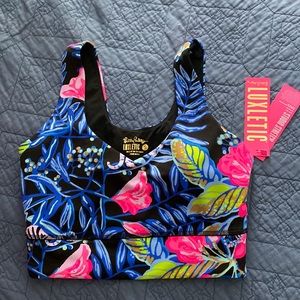 Lilly Pulitzer Luxletic San Remo Sports Bra Up Onyx Earned Stripes